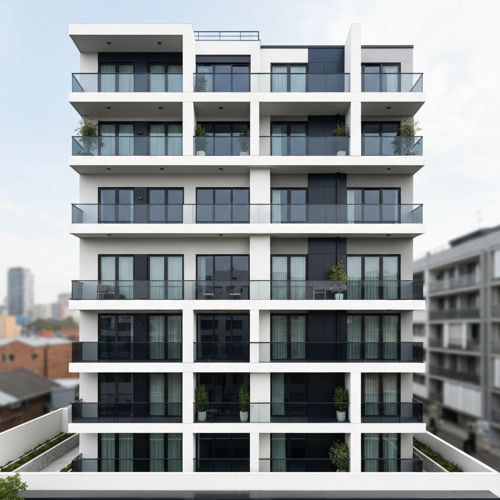 Modern apartment building